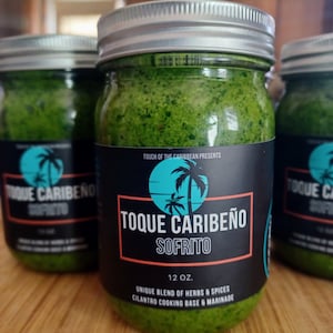 Toque Caribeño Sofrito/ Green Seasoning/ Epis/ Herb & Spice Blend/Dominican Cooking Base
