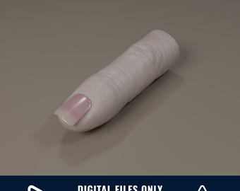 Moldes de piel de dedo impresos en 3D (STL): Diseño de prótesis de dedo realista (archivo digital)