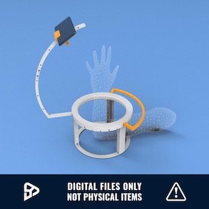 3D Hand Scan Support: Rotating Dome for Smartphone Apps (Digital File STL)