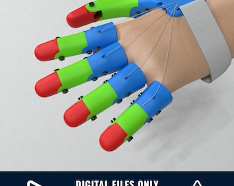 Prótesis de dedo infantil impresa en 3D: Movilidad de la primera falange (Archivo digital STL)