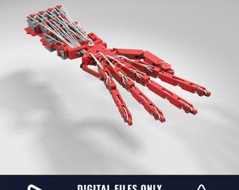 Servo-Controlled Robotic Prosthesis: Forearm Finger & Wrist Movement - STL Digital Design