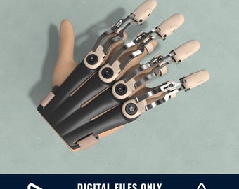3D-geprinte mechanische handprothese STL-bestand: zelfhulpmiddel (digitale download)