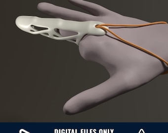 Férula de dedo impresa en 3D (archivo STL) - Soporte de diseño de celosía (archivo digital)
