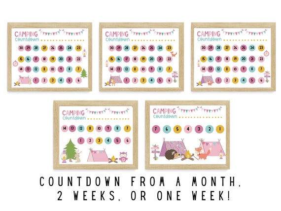 Camping Adventure Countdown Printable for Kids - Etsy Camping Adventure Countdown Printable for Kids - Etsy