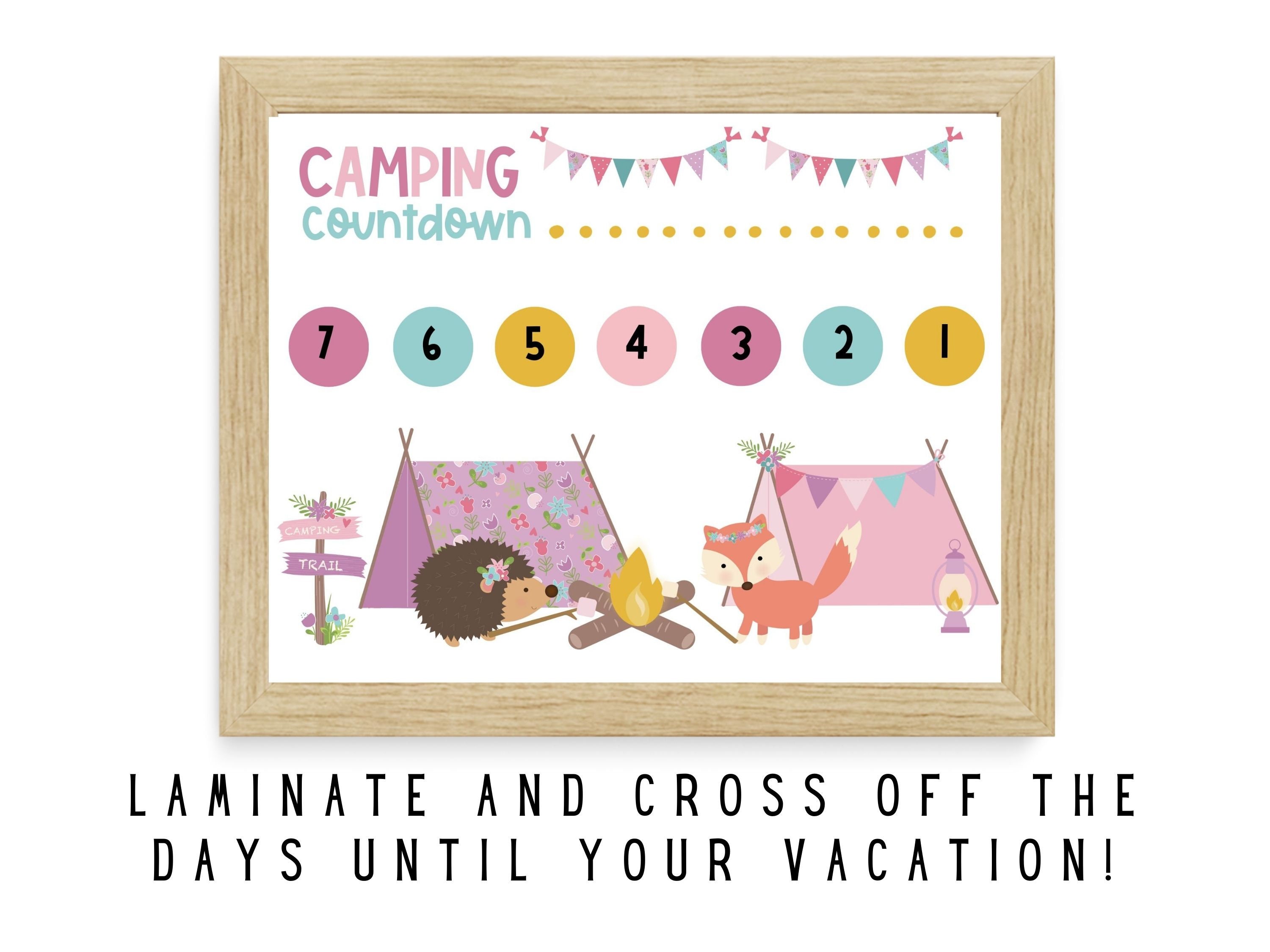 Camping Adventure Countdown Printable for Kids - Etsy Camping Adventure Countdown Printable for Kids - Etsy