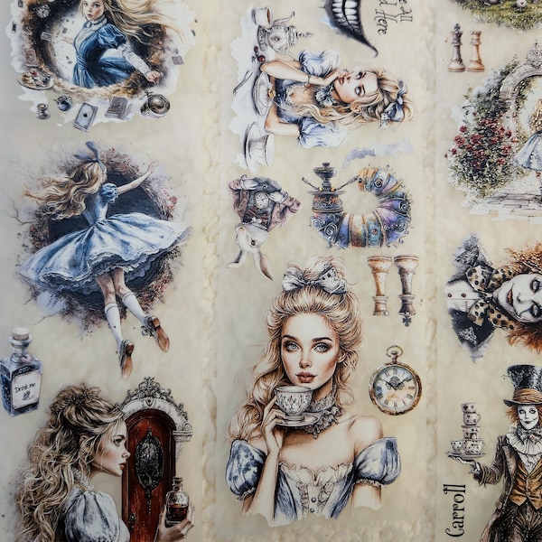 Alicia en el País de las Maravillas - Cinta PET / Scrapbooking y Journaling