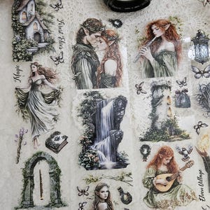 Elfes de la forêt, encre Crystal, RUBAN adhésif pour animaux de compagnie, 7 cm de large |  Scrapbooking Création de cartes, création d'un journal artistique, carnet de bricolage en papier