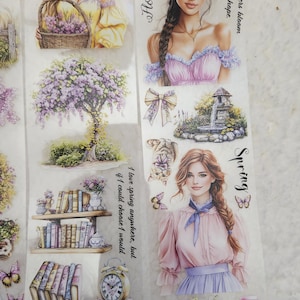 Spring is Here, Kristalltinte, PET TAPE, 7 cm Breit |  Scrapbooking Kartenherstellung Art Journaling Papier Handwerk Junk Journal