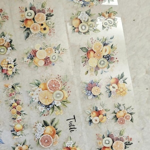 Tutti Frutti, Tinta Cristal, CINTA PET, 6,5 cm de ancho / Scrapbooking, Tarjetas, Art Journaling, Manualidades, Papel, Diario de Basura