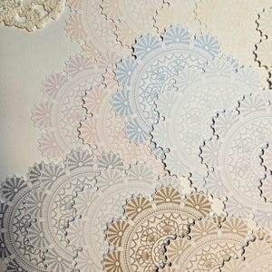 Gedruckte Spitzendeckchen Set von 18 Stück |  Scrapbooking Kartenherstellung Art Journaling Papier Handwerk Junk Journal