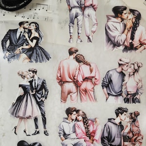 El amor es..., Tinta cristal, Cinta adhesiva para mascotas, 7 cm de ancho / Scrapbooking, Tarjetas, Art Journaling, Manualidades en papel, Diario basura