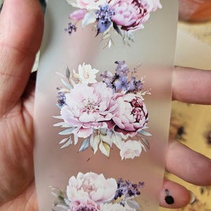 Peonie delicate, nastro per animali domestici, 6,5 cm di larghezza / Scrapbooking Card Making Art Journaling Paper Craft Junk Journal