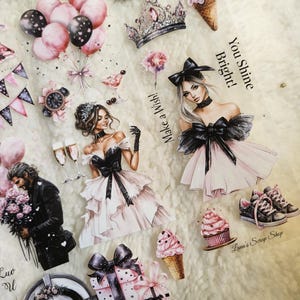 Feliz cumpleaños, Crystal Ink, cinta adhesiva PET, 7 cm de ancho / Scrapbooking, tarjetas, Art Journaling, manualidades de papel, Junk Journal