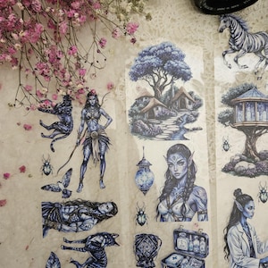 The Glowing Lagoon, Crystal Ink, RUBAN RUBAN EN PET, 7 cm de large |  Scrapbooking Création de cartes, création d'un journal artistique, carnet de bricolage en papier