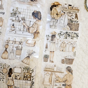 Schoonmaakdag, huisdiertape, kristallen inkt, 7 cm |  Scrapbooking Kaarten maken Artjournaling Paper Craft Junk Journal