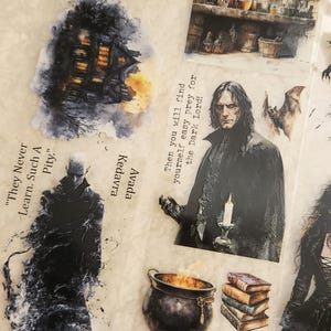 Personaggi oscuri di Harry Potter, inchiostro Crystal, nastro PET, larghezza 7 cm / Scrapbooking, creazione di biglietti, art journaling, artigianato con carta, junk journal