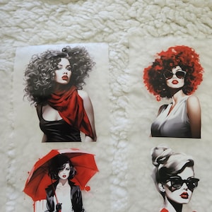 Íconos de moda rojos, LOOP, cinta adhesiva para mascotas, 7 cm / Scrapbooking, tarjetas, Art Journaling, papel, manualidades, diario basura
