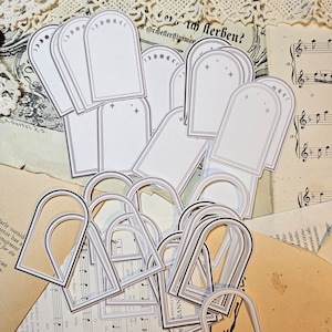 Memo ad arco/cornici Ritagli Set di 32 pezzi / Scrapbooking Card Making Art Journaling Paper Craft Junk Journal