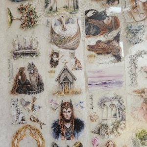 Freyja en Aphrodite, kristallen inkt, PET-TAPE, 7 cm breed |  Scrapbooking Kaarten maken Artjournaling Paper Craft Junk Journal