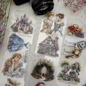 Once Upon a Time, PET TAPE, Crystal Ink, 7 cm de largura | Scrapbooking Card Making Art Journaling Paper Craft Bullet Journal