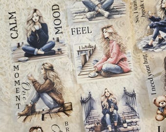 Melancholy Girls, LOOP, Pet Tape, Kristallband, 7 cm breit |  Scrapbooking Kartenherstellung Art Journaling Papier Handwerk Junk Journal