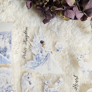 Sneeuwkoningin, kristalinkt, PET-TAPE, 7 cm breed |  Scrapbooking Kaarten maken Artjournaling Paper Craft Junk Journal