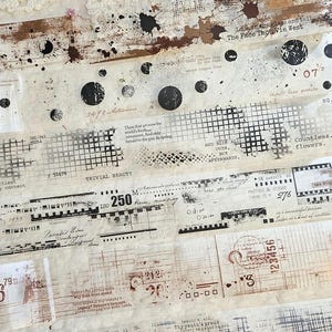 Collage screziato, nastro per animali domestici, larghezza 3,5 cm / Scrapbooking, creazione di biglietti, art journaling, artigianato con carta, junk journal