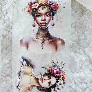 Tradiciones florales, bucle, tinta cristal, cinta adhesiva para mascotas, 7 cm de ancho / Scrapbooking, tarjetas, diario artístico, manualidades de papel, diario basura