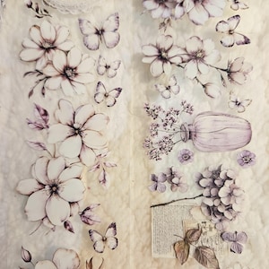 Lilac Dreams, tinta cristal, cinta PET, 7 cm de ancho / Scrapbooking, tarjetas, Art Journaling, papel, manualidades, diario basura