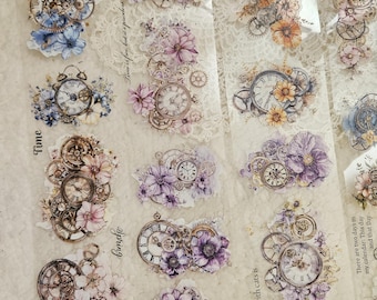 Floral Timepieces - PET Tape | Scrapbooking & Journaling