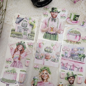 St. Patrick's Party, kristalinkt, PET-TAPE, 7 cm breed |  Scrapbooking Kaarten maken Artjournaling Paper Craft Junk Journal