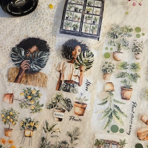 Plant Obsession, kristallen inkt, PET-TAPE, 7 cm breed |  Scrapbooking Kaarten maken Artjournaling Paper Craft Junk Journal