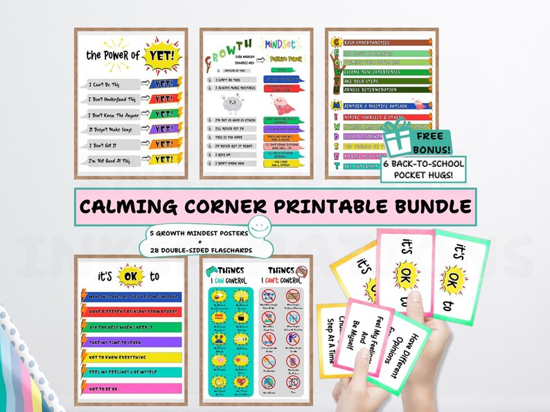Calming Corner Printable Wall Decor Classroom Space Behavior Tools for ...