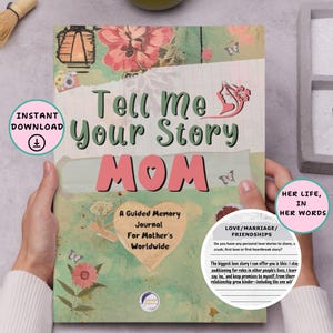 Mom Memory Journal Digital Download Printable Memoir Prompts Book Mother Story Family History Heritage Recording Life Story Template Gift