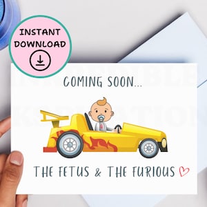 Baby Shower Card For Dad Digital Download Pregnancy Announcement To Husband New Baby Announcement Printable Card For Dad Funny Pregnancy PNG