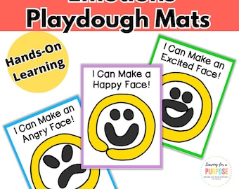 Emotions Playdough Mats for Kids to Build Social-Emotional Skills
