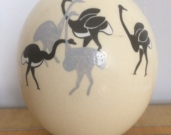 Hand-painted Ostrich Egg, 1970