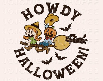 Western Halloween Png, Retro Western Png, Retro Halloween Png, Cowboy Halloween, Western Sublimation Png, Vintage Halloween Art