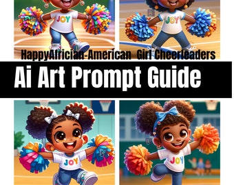 Happy African-American Girl Cheerleaders Prompt Guide