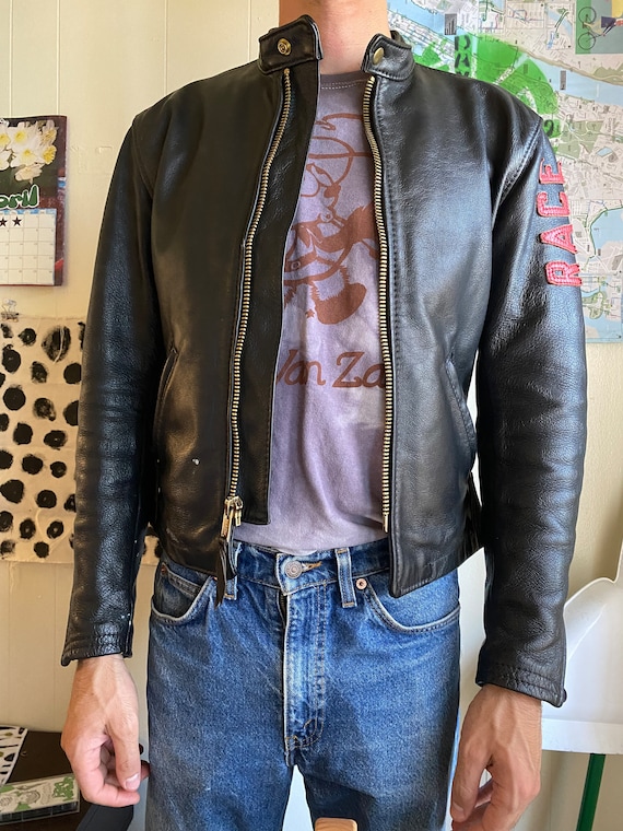 Langlitz leather motorcycle racing jacket