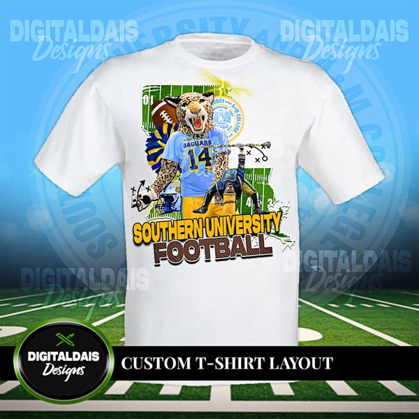 Southern University, HBCU Custom T-shirt Layout DIGITAL DOWNLOAD Transparent