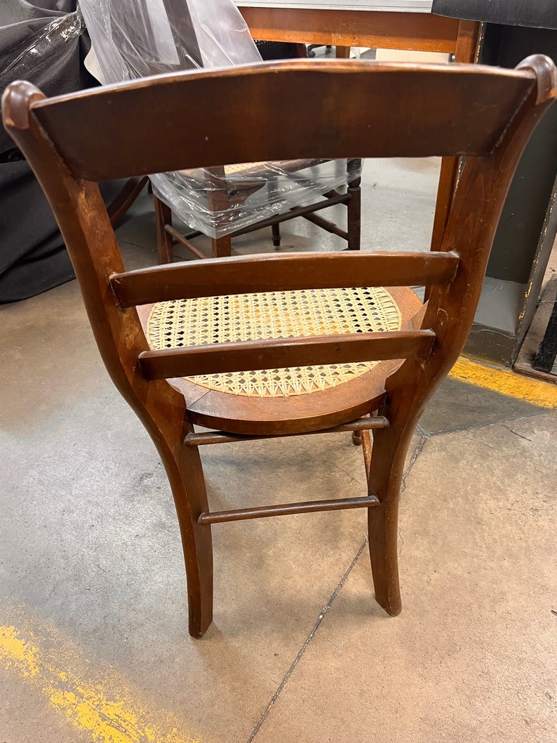Antique Chair With Hand Caning Etsy