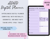 ADHD Digital Planner, Planner For ADHD, ADHD Printable Planner, Neurodivergent Digital Planner, Adhd Planner, Adhd Planner For Adults