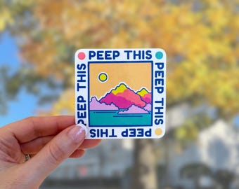 Ski Sticker, Gift for Skier Snowboarder, Water Bottle Sticker, Helmet, Mountain, Waterproof, Snow, Skiing Decal Vermont Glossy, Snow in love