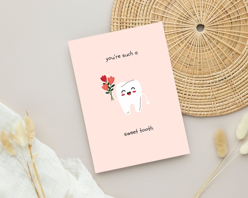 Cute Dental Card for Dentists Pun Card Gift for Dentists Thank You Card ...