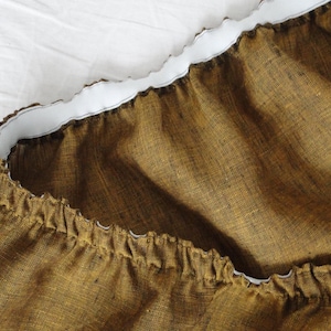 Jupe de lit en lin. Linge de maison. Jupe de lit naturelle. Jupe de lit. Produit écologique. Toutes les couleurs. Toutes les tailles. Taille personnalisée.