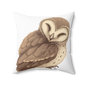 Cozy Owl Pillow, Cute Animal Decor, Home Accent, Nature-Inspired Cushion, Gift for Animal Lovers, Nursery Throw Pillow