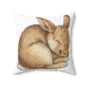 Almohada de conejito acogedora, linda decoración de conejo, regalo para amantes de los animales, decoración de Pascua para el hogar, cojín para guardería, decoración para habitación infantil