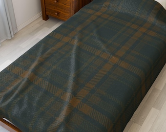 Rustic Woodland Plaid Blanket