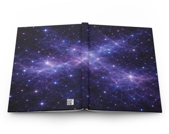 Dense Starfield Galaxy Dust Journal, Immersive Starry Notebook, Cosmic Writing Diary